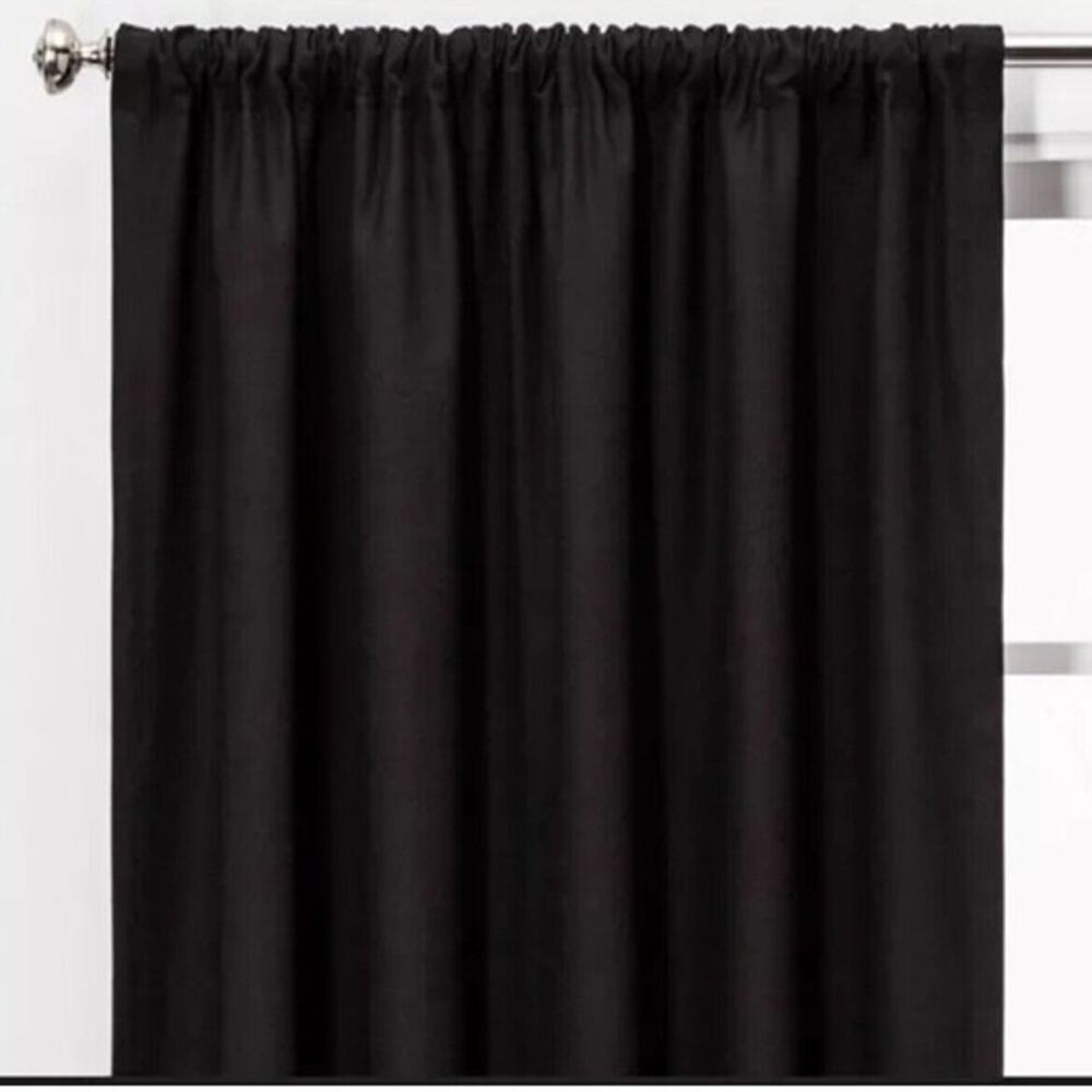 Project 62 Black Henna Blackout Rod Pocket 1 Curtain Panel 50" x 63" NEW